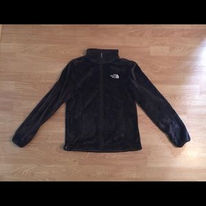 Dark Brown North Face Fuzzy Fleece